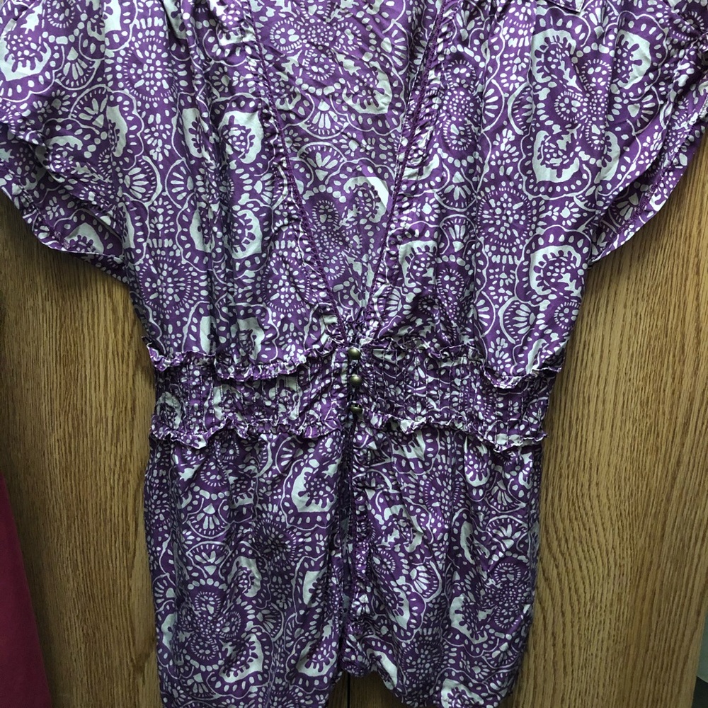 Old Navy Silk Short Sleeve Fitted Jacket